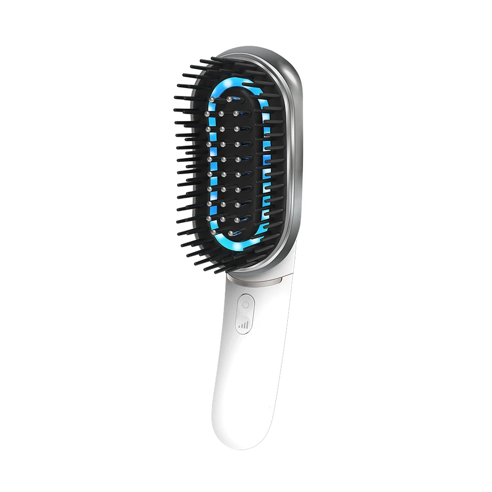 (branco) Escova De Crescimento Capilar Com Laser Led, Massagem Elétrica Para O Couro Cabeludo, Máscara De Estimulação Capilar