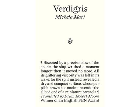Livro Verdigris de Michele Mari, Brian Robert Moore (Translated by) ( Inglês )