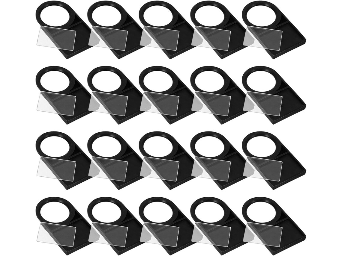 Conjunto De 50 Placas Advertência Para Interruptores Elétricos Com Moldura Botão Pressão Em Plástico Preto, Para