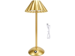 Luminária de mesa Semi Fio, recarregável via USB, com LED dimerizável, 3 modos de cor e bateria de 1800mAh, ideal para