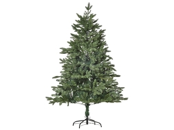 Árvore de Natal artificial, 1,5m, com enfeites, PVC, 105x150cm, verde