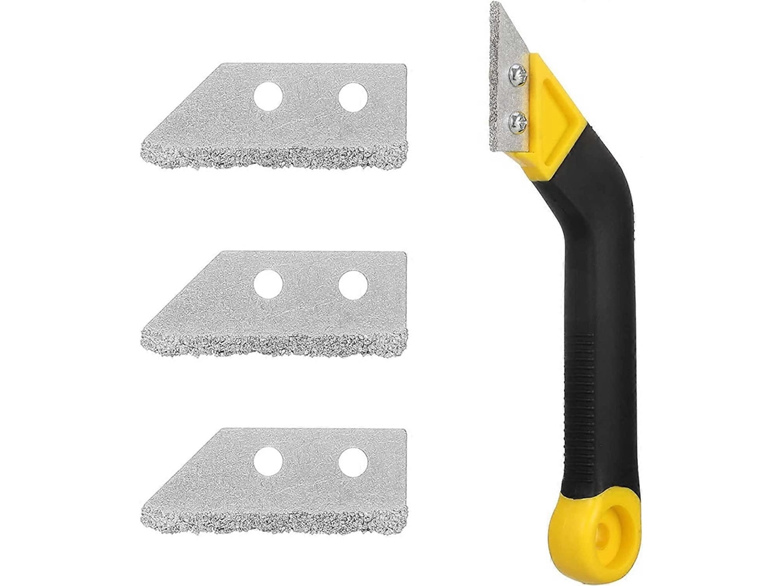 Scrapador De Fugas De Azulejos Com 3 Lâminas De Reposição - Ferramenta De Remoção De Fugas Para Azulejos E Placas Cerâmicas