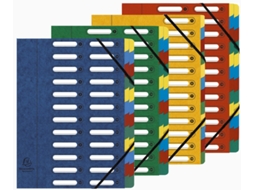 Pasta EXACOMPTA Din A4 Cartão 7 Compartimentos Vermelho