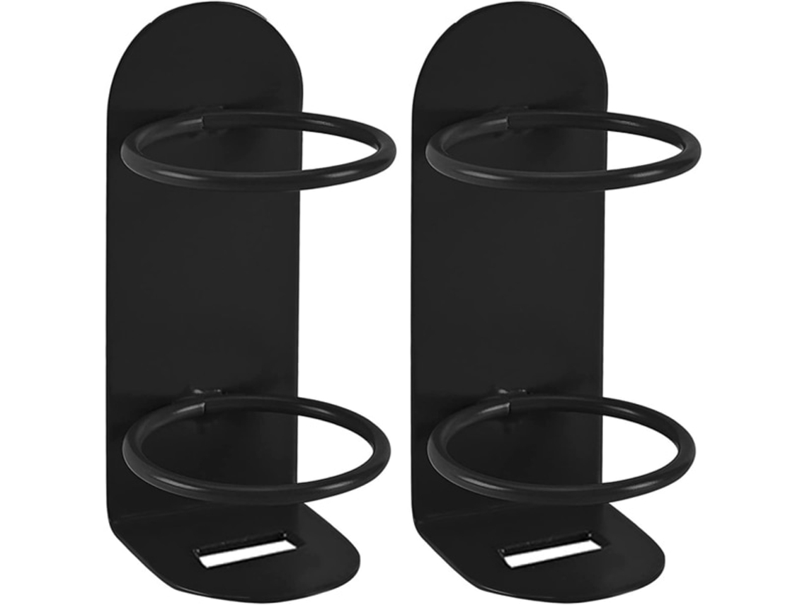 Suporte Escova Dentes Elétrica Parede Preto 2 Unidades