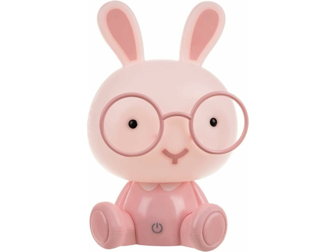 KOFIHETY Luminária Noturna Led Infantil Coelho Rosa Com 3 Níveis de Intensidade Luminosa Unoiu