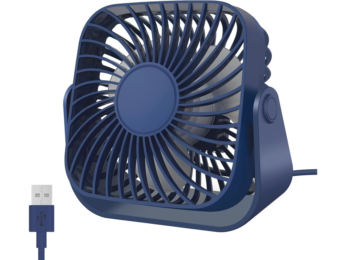 Ventilador De Mesa Usb Jsdoin, Pequeno, Para Resfriamento Pessoal, Com 3 Velocidades, Rotação De 360°, Vento Forte E Baixo Consumo De Energia