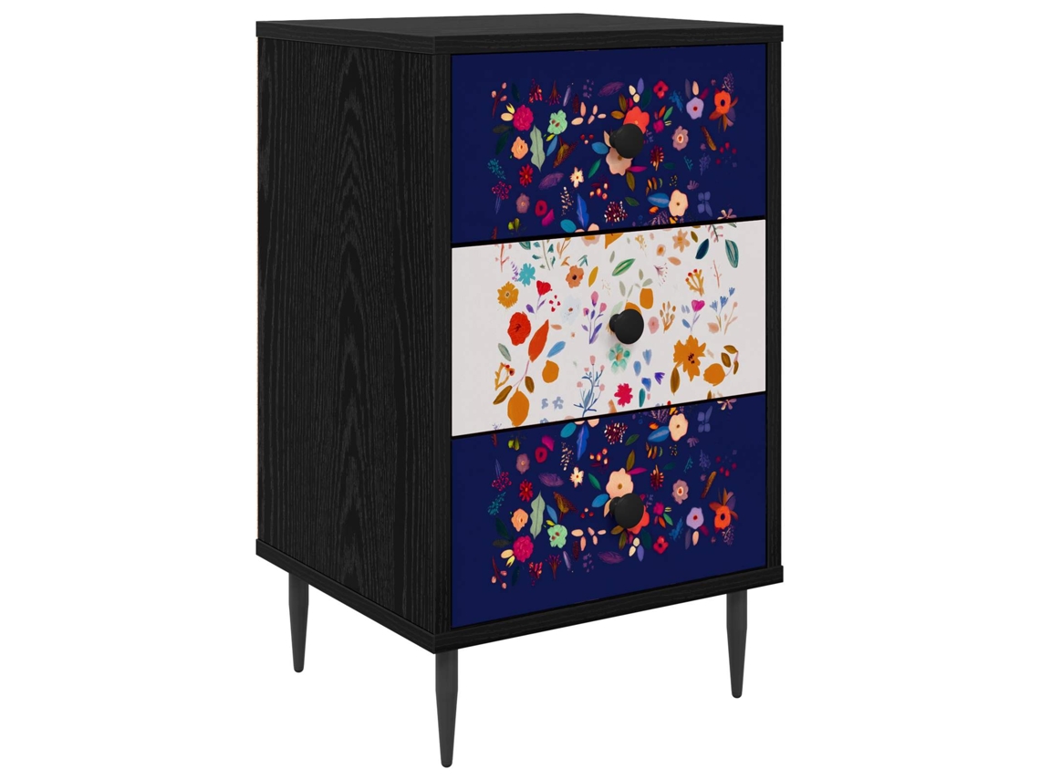 Maison Exclusive - Armário De Cabeceira Mainz Carvalho Preto 36 X 33 X 61 Cm