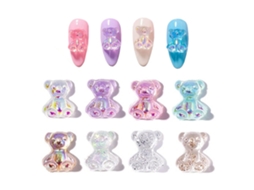 Unha Urso 3D Unhas Para Kits De Decoração De Unhas De Resina Para Design De Unhas Faça Você Mesmo -Estilo1 ZMDECQNA 80 Un