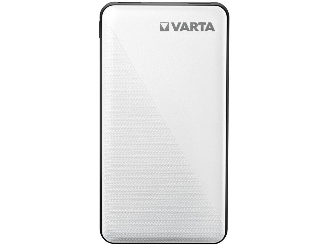 Varta Energy 10000 Power Bank Polímero de Lítio Lipo 10000 Mah Preto Branco
