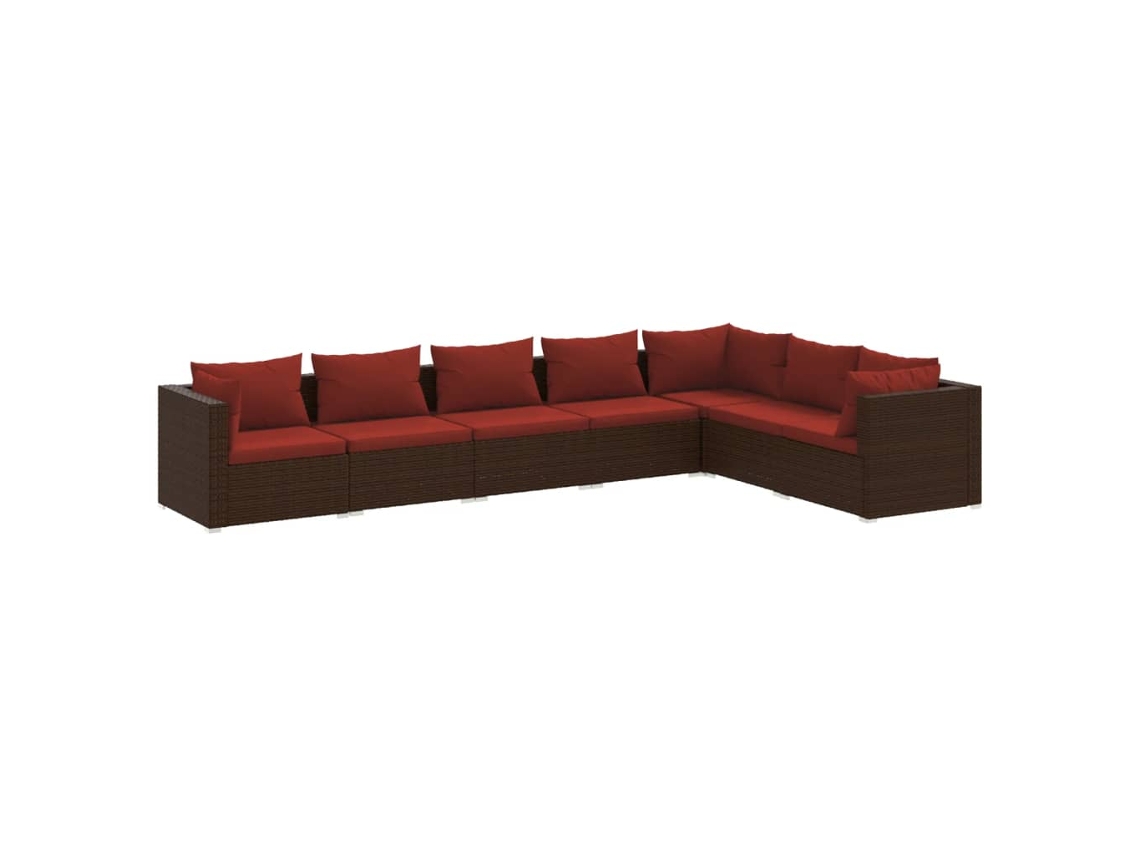 Garden Lounge Set, Garden Lounge Sets Vidaxl Marrom Rattan / Vime (n/a)