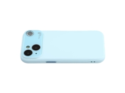 Capa Para Iphone 14 Com Janela Grande Para Câmera E Aromaterapia Em Silicone Líquido, Azul-celeste