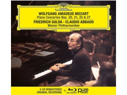 CD2+BD Audio Friedrich Gulda, Claudio Abbado, Wiener Philharmoniker: Mozart-Piano Concertos Nos. 20, 21, 25 &amp; 27