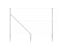 Conjunto 1 Poste De Cerca Externo Vidaxl Prateado Aço (50 X 1,5 M)