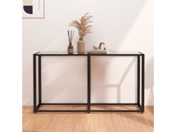 Vidaxl Mesa Consola 140x35x75,5 Cm Vidro Temperado Transparente