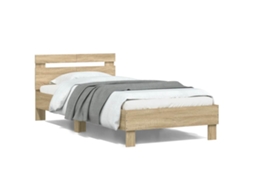 Bed Frame, Bed Frames Vidaxl Marrom Madeira Processada (100 X 200 Cm)