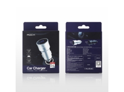 Cargador de Coche Rock H2 Dual Usb 5v/3.4a Con Pantalla Led Digital Y Monitor de Voltaje para Iphone Y Samsung.