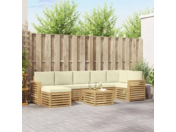Vidaxl Conjunto De Sofás Para Exterior 8 Unid. Branco E Creme