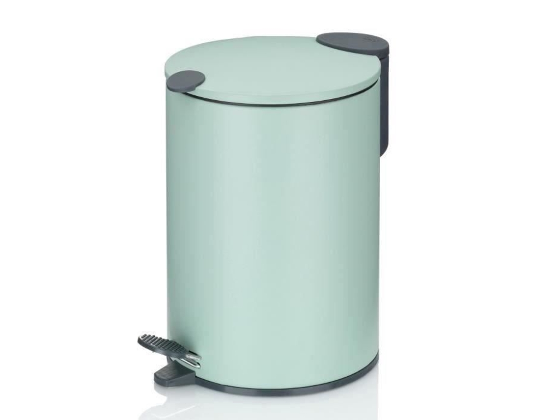 Tapetes Kela Lixeira De Banheiro 3 L Verde Sálvia Metal