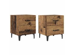 Conjunto de 2 Armários de Cama MAISON EXCLUSIVE em Madeira Antiga 40x35x47,5 cm