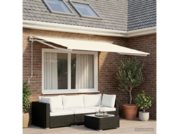 Vidaxl Tecido De Substituição Para Toldo Creme 600 × 300 Cm Poliéster