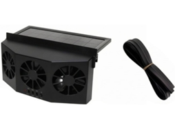 Ventilador Solar Para Carro Com Três Aberturas, Extrator De Ar Automático, Redução De Calor, Preto