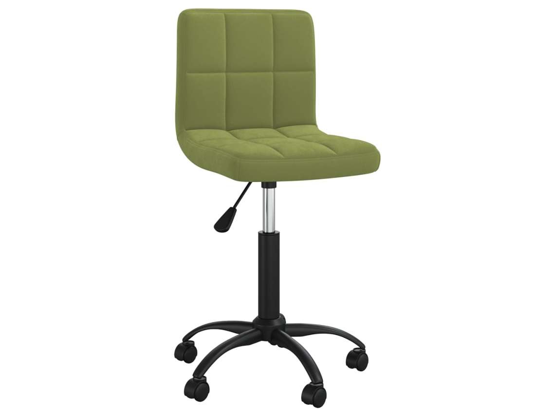 Vidaxl Cadeira De Jantar Giratória Veludo Verde-claro
