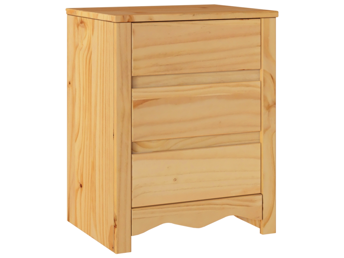 Conjunto 1 Móveis De Pinheiro Sólido Vidaxl Castanho Madeira De Pinho Maciça (45 X 35 X 56 Cm)