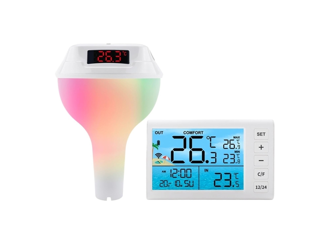 Termômetro de Água para Piscina com Energia Solar e Display Digital SFUSHOS