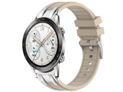 Pulseira De Silicone Royal De 22 Mm Com Fecho De Liberação Rápida Prateado