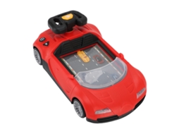 Primerox brinquedo Volante Musical Carro de Corrida Aventura com Som para Crianças Vermelho