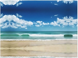 Colcha de Flanela White Cloud Beach Manta Macia e Aconchegante para Sofá Ou Quarto 101 6 X 76 2 Cm, Macio, Q