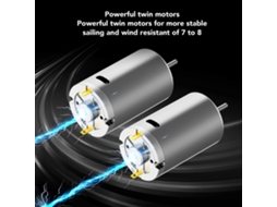 Barco De Isca Rc 500m Motor Duplo Luz Noturna