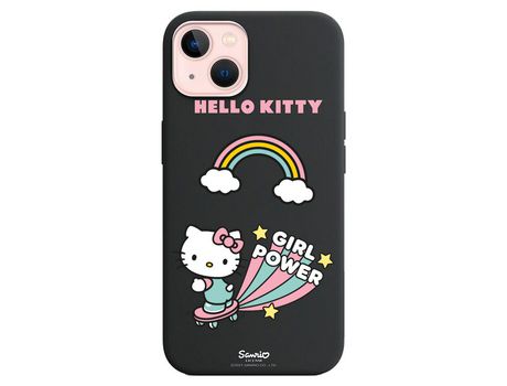 Capa para iPhone 13 Preto Hello Kitty girl power