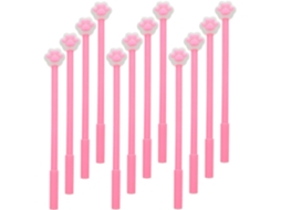 Canetas Em Gel Nuobesty Com Estampa De Pata Gato, Rosa, 16 Unidades