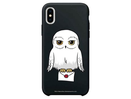 Capa para iPhone X-Xs Preto Harry Potter Hedwig