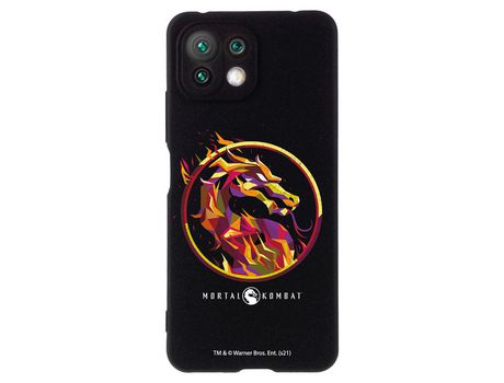 Capa para Xiaomi Mi 11 Lite Preto Mortal Kombat Logo Fire