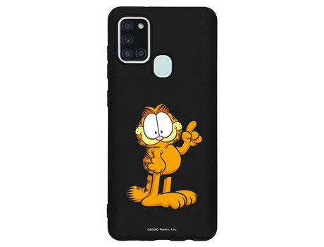 Capa para Samsung Galaxy A21s Preto Garfield Expressivo
