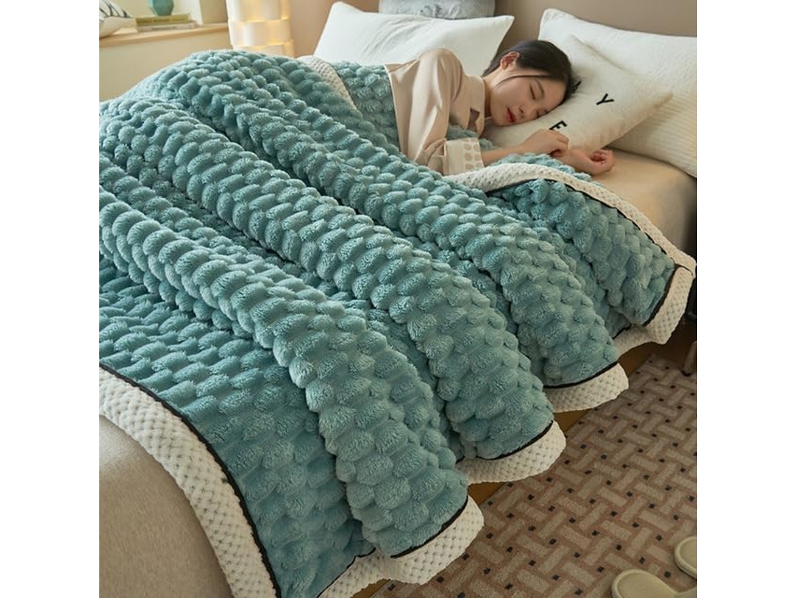 Manta Grossa e Macia para Aquecer no Inverno Superconfortável Sofá cama de Alta Qualidade Quentinha, Macio, Qu