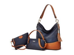 Conjunto De Bolsa Feminina De 3 Peças, Bolsa Elegante, Presente Ideal Para O Dia Dos Namorados E Aniversários (azul Escuro) Cuich