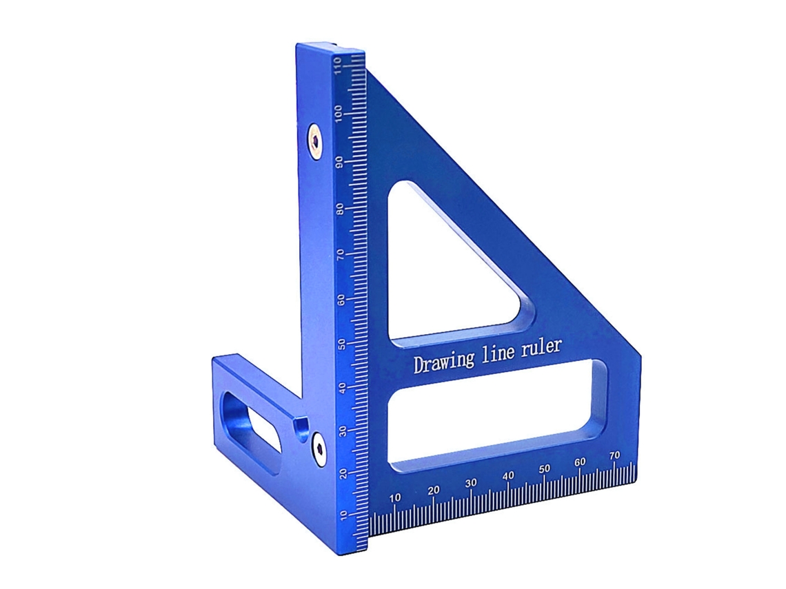 YURU régua Triangular Transportador de 45/90° para Layout