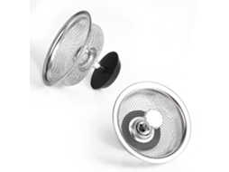 Paquete de 2 Tapones de Fregadero com Colador, de Aço Inoxidável, Reposição, para Prevenir Bloqueios, Limpeza Fácil, 83mm | S/MARCA