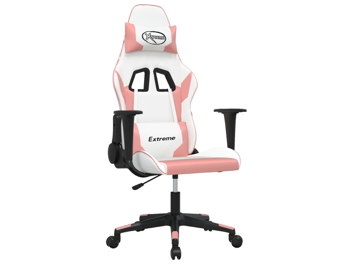 Cadeira de gaming VIDAXL Branco Couro Artificial (67x58x128 cm)