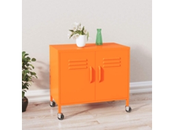 Vidaxl Armário De Arrumação Aço 60x35x56 Cm Laranja