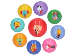 9pcs Bola De Agarro Infantil Sensorial Multicolor Pvc Com Personagens Animados Para Bebê Acima De 0 Anos