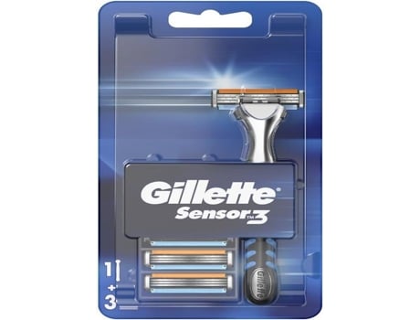 Razor Gillette Sensor3 3 Lâminas Cabeça Pivotante Faixa Lubrificante Comfortfresh Home Fit Training