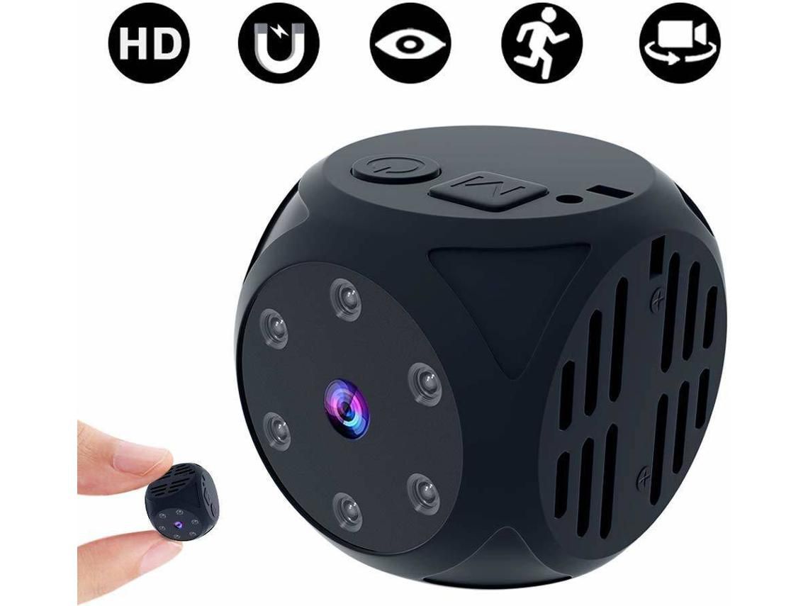 Mini Câmera Espiã Oculta Portátil Oculto Sem Fio Full Hd 1080P para Babá com Detecção de Movimento e Visão Noturna Câmera Oculta de Vigilâ YIZHOOD