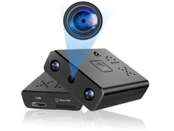 Mini Câmera Câmera Interna de Segurança 1080 P Hd Wifi Monitor de Bebê com Visão Noturna Câmeras de Babá Detecção de Movimento Preto YIZHOOD