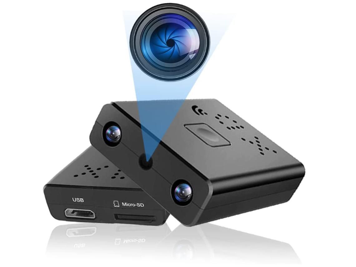Mini Câmera Câmera Interna de Segurança 1080 P Hd Wifi Monitor de Bebê com Visão Noturna Câmeras de Babá Detecção de Movimento Preto YIZHOOD