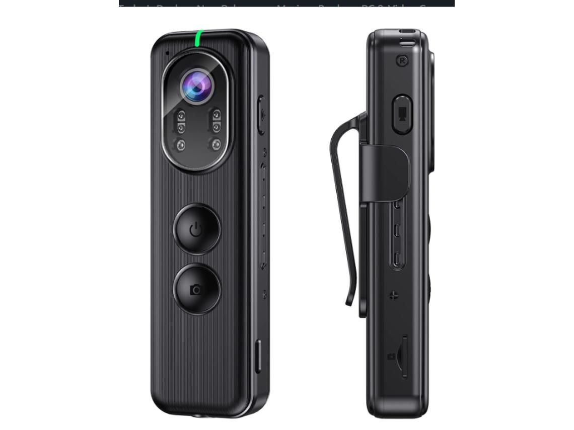 Boblov D1 Wifi Body Camera Small Body Cameras com Night Vision 1080P Oled Screen 32Gb de Memória Portátil Gravador de Vídeo Corpo Cams Preto YIZHOOD
