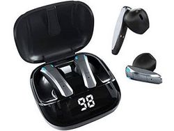 Fones de Ouvido Sem Fio Fone de Ouvido Bluetooth 5.0 com Capa de Carregamento Fone de Ouvido Viva-Voz com Microfone Tela Digital Led Inte YIZHOOD